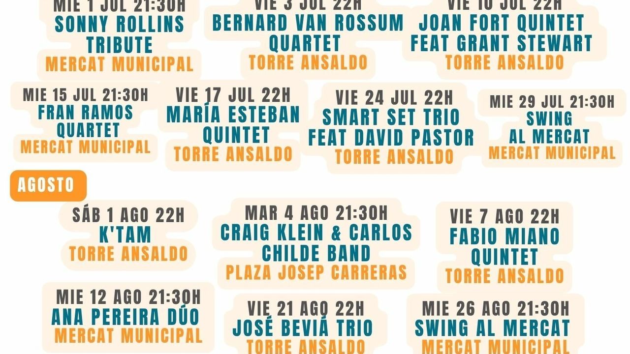 Sant Joan Jazz Fest - Swing al Mercat (Concierto + baile social)