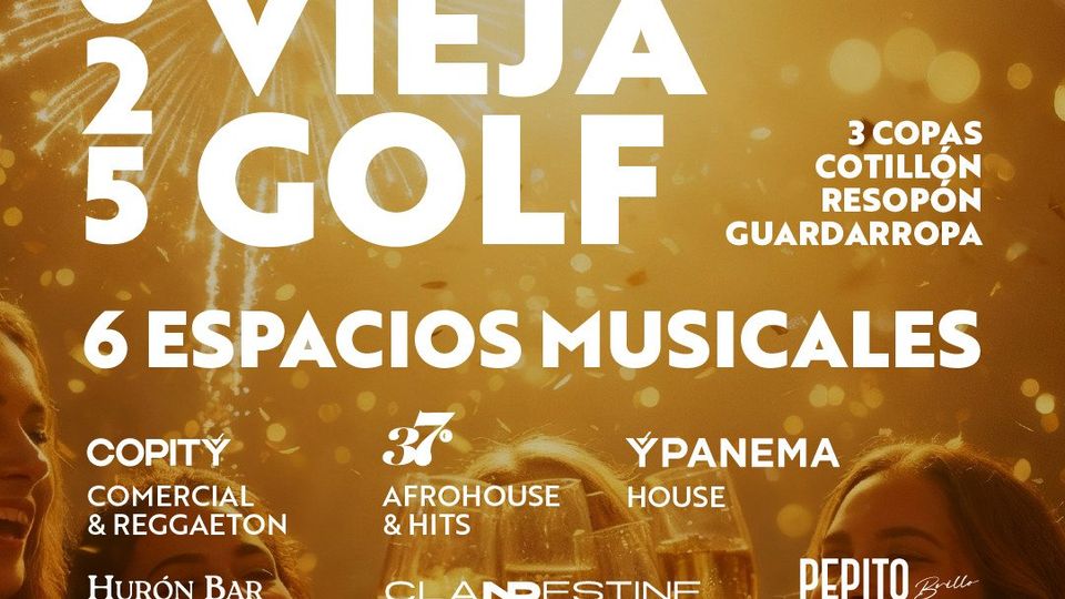 Entradas con descuento para Nochevieja Golf ’25 en Alicante